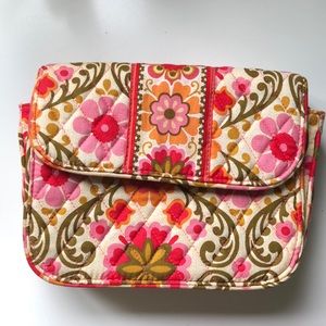 Pink floral Vera Bradley crossbody purse